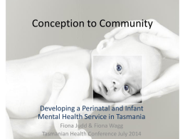 Conception to Community - Tasmanian Health Conference 2015