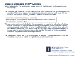 Disease Diagnosis & Prevention