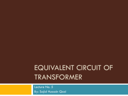 EQUIVALENT CIRCUIT OF TRANSFORMER