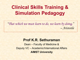 Simulation Pedagogy - AIMST University