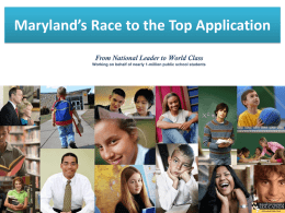 Maryland’s Race to the Top Application
