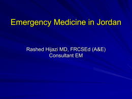 Emergency Medicine in Jordan