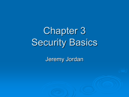 Chapter 3 Security Basics