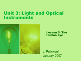 Unit 3: Light and Optical Instruments
