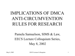 IMPLICATIONS OF ANTI-CIRCUMVENTION RULES FOR …
