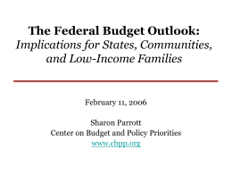 The Debate Over the 2006 Federal Budget