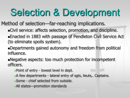 Selection & Development
