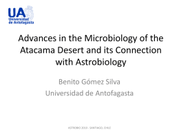 Advances in the Microbiology of the Atacama Desert and its