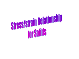 Stress-Strain Relationship the constant G is called the