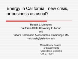 California’s electricity and gas: What next?