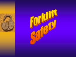 Forklift Safety - Texas Association of Manufacturers