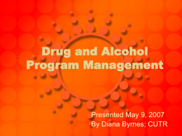 Drug and Alcohol Program Management