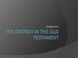 The Church in the Old Testament