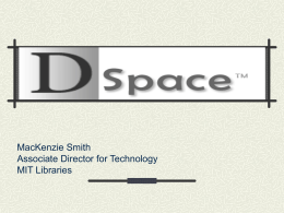 Introduction to DSpace - E-LIS