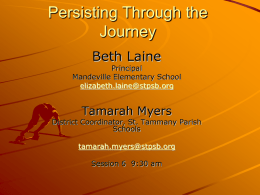 Persisting Through the Journey