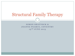 Structural Family Therapy - Tavistock and Portman NHS