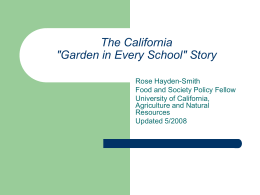 The California 'Garden in Every School' Story