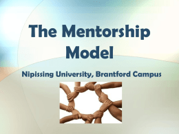 The Mentorship Model - Nipissing University