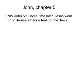 John, chapter 5 - Our Savior's Lutheran Church