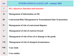 International Sales - Lectures: Section 1