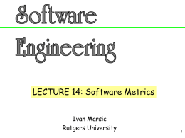 Software Engineering Lecture Slides