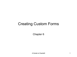 Creating Custom Forms - Oracle9i