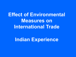 Issues emerging from Indian experience on Environmental