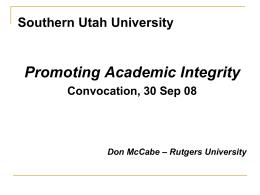 Cheating by major - Southern Utah University
