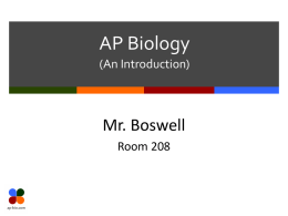 AP Biology (An Introduction)