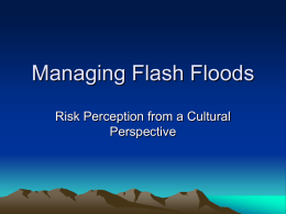 managing flash floods risk perception from a cultural