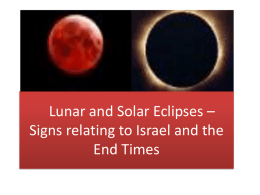 Solar and Lunar Eclipses in 2014/15
