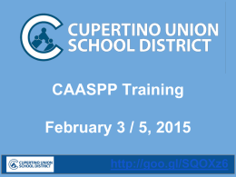 CAASPP Training February 3 / 5, 2015