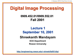 Digital Image Processing Lecture