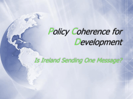 Policy Coherence for Development
