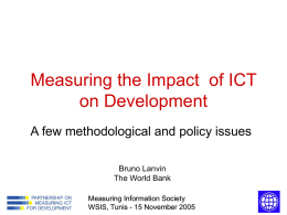 Measuring the Impact of ICT on Development