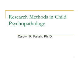 Research Methods in Clinical Psychology