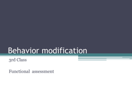 Behavior modification - Univerzita Karlova v Praze