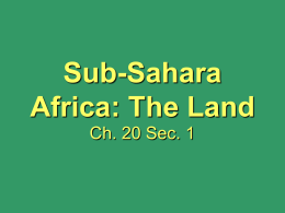 Sub-Sahara Africa: The Land