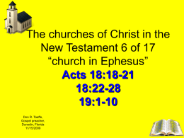 The churches of Christ in the New Testament 6 of 17