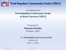 Triad Nepalese Community Center (TNCC)