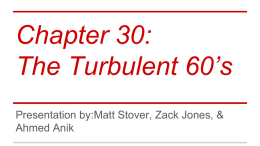 Chapter 30: The Turbulent 60’s