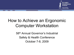 How to Achieve an Ergonomic Computer Workstation