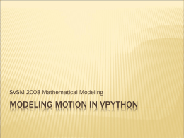Python and VPython