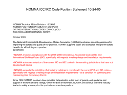 NOMMA Studies on Falls - ICC | International Code Council