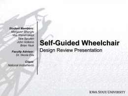 Self-Guided Wheelchair - Iowa State University