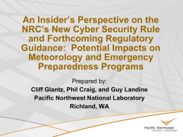Pending Nuclear Regulatory Commission Guidance on Cyber