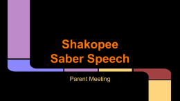 Shakopee Saber Speech