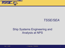 TSSE/SEA - Naval Postgraduate School