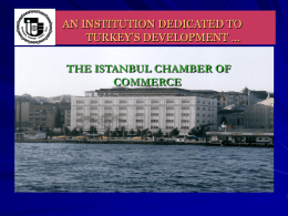 AN INSTITUTION DEDICATED TO TURKEY’S DEVELOPMENT