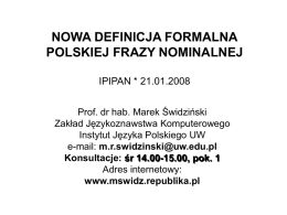 Prof. dr hab. Marek Świdziński ROJN * 8.01.2003